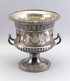 GEORGE III STERLING SILVER WINE COOLER BY PAUL STORR London, Early 19th Century Approx. 68.0 troy