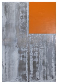 GUNTHER FORG (Switzerland/Germany, 1952-2013), Abstract., Acrylic on lead over wood, 90" x 65".