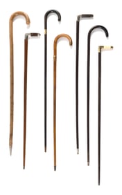 SEVEN CANES Early 20th Century Lengths approx. 36".