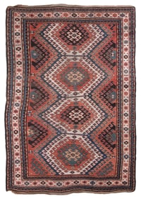 KAZAK RUG: 4'9" X 6'8" 19th Century