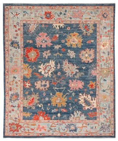 OUSHAK DESIGN RUG: 8'4" X 9'11" 21st Century
