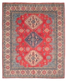 KAZAK DESIGN RUG: 9'7" X 8'0" 21st Century