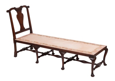 RARE QUEEN ANNE MAHOGANY DAYBED Rhode Island, Circa 1750 Height 38.5". Length 75". Width 26".