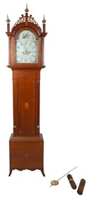 TALL-CASE CLOCK Connecticut, Early 19th Century Height 98". Width 20". Depth 10".