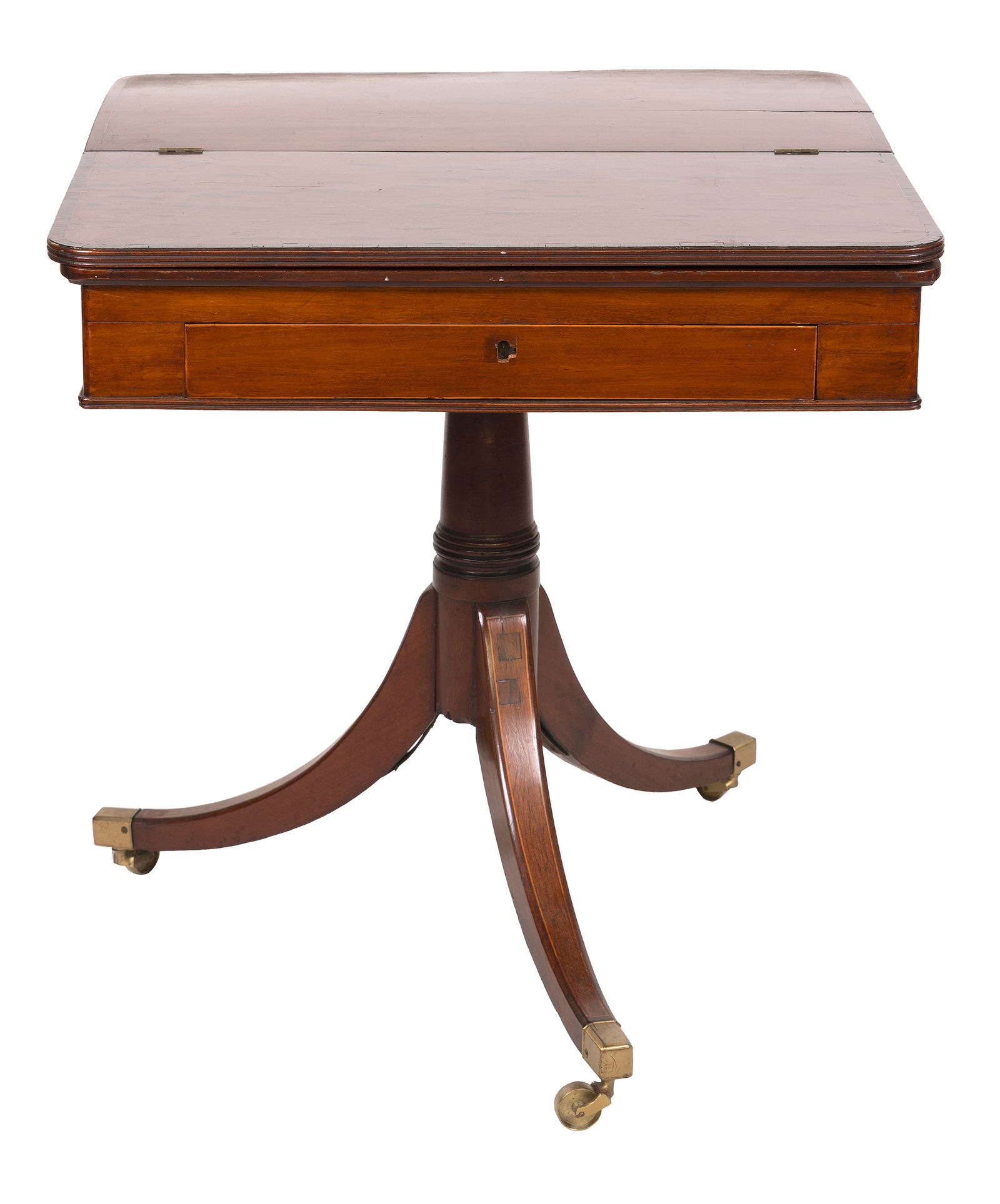 FEDERAL MAHOGANY ARCHITECT'S DESK Early 19th Century Height 29.5". Width 27.75". Depth 27". (1 of 2)