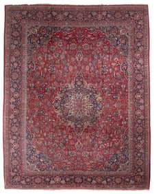 KESHAN RUG: 10'6" X 13'5" Mid-20th Century