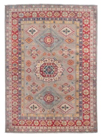 KAZAK DESIGN RUG: 4'11" X 6'10" 21st Century