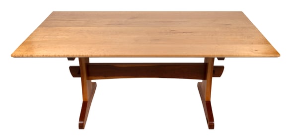 WEST BARNSTABLE TABLES TRESTLE TABLE Cape Cod, Massachusetts, Contemporary Height 29.5". Length 72".