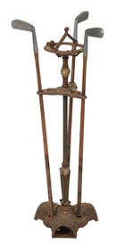 WELLINGTON-STONE COMPANY "PARLOR PUTTER" ASHTRAY Chicago, Circa 1920 Height 36".