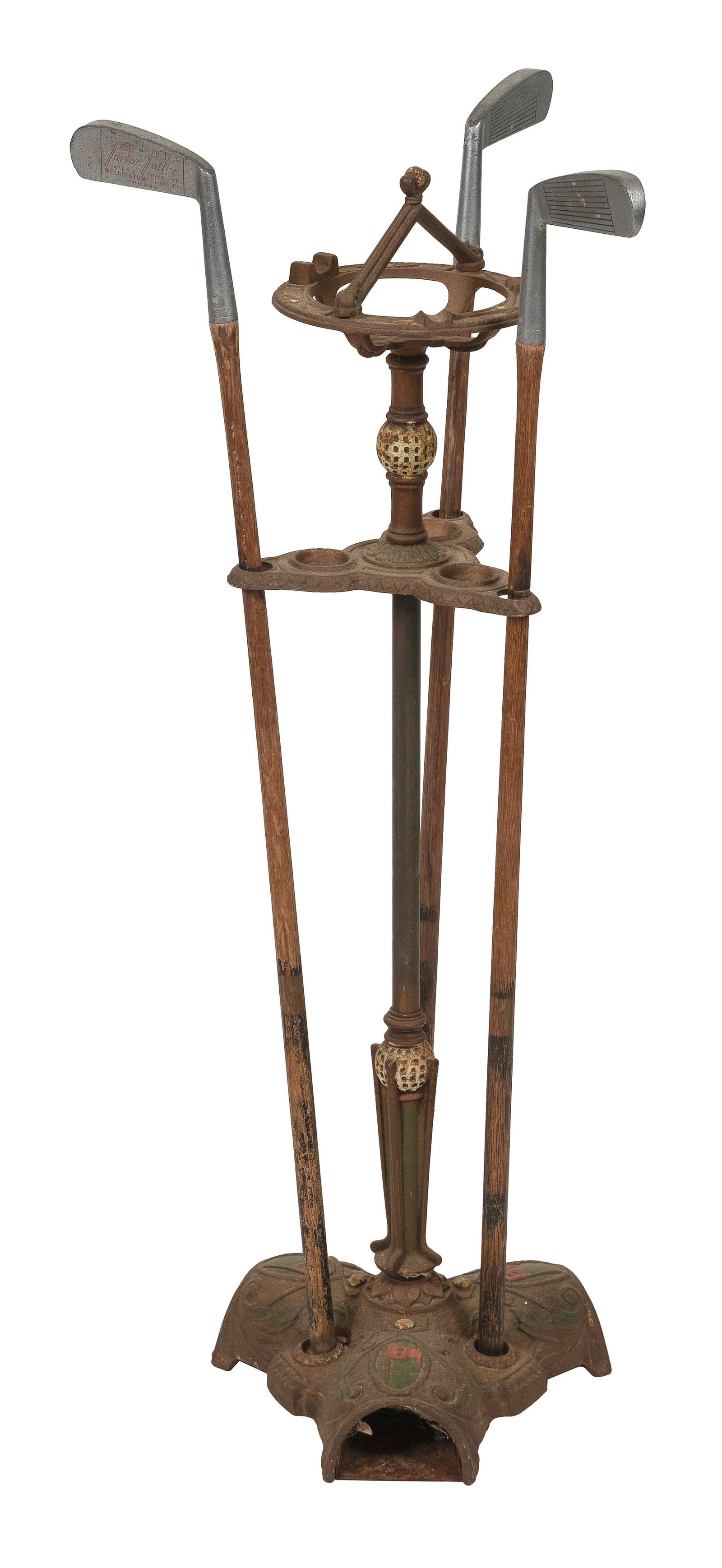 WELLINGTON-STONE COMPANY "PARLOR PUTTER" ASHTRAY Chicago, Circa 1920 Height 36". (1 of 2)