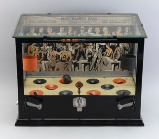 FILMASCOPE MFG. CO. "PLAY BASKETBALL" ARCADE GAME America, Circa 1931 Height 17". Width 22". Depth