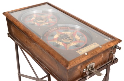 GOTTLIEB & CO. "FIVE STAR FINAL" PINBALL GAME Circa 1932 Total height 40". Width 16.5". Depth 32".