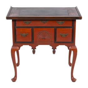 ELDRED WHEELER LOWBOY/MIXING TABLE 20th Century Height 31". Width 31.5". Depth 19.75".