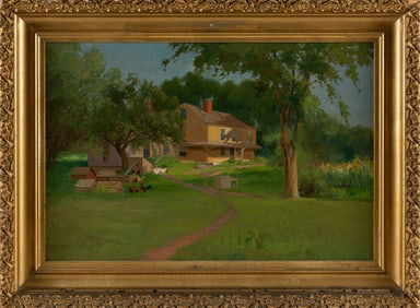 EDWARD HILL (New Hampshire/California/Oregon, 1843-1923), "Witches House, Pigeon Cove, Mass"., Oil