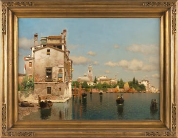 HENRY PEMBER SMITH (New York/Connecticut/New Jersey, 1854-1907), Venetian canal., Oil on canvas, 20"