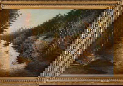 WESLEY ELBRIDGE WEBBER (Massachusetts/California/Maine, 1841-1914), The Flume Gorge, Franconia