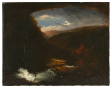 AMERICAN SCHOOL (Mid-19th Century,), Allegorical landscape., Oil on canvas, 29" x 36". Unframed.
