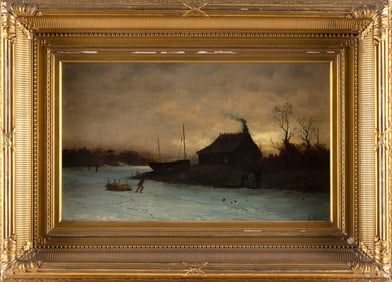 HARRY (HENRY) CHASE (Massachusetts/New York/Vermont/Holland, 1853-1889), "The Fisherman's Hut", circ