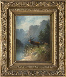 ATTRIBUTED TO ALBERT BIERSTADT (New York/California/Massachusetts/Kansas/Germany, 1830-1902), Deer