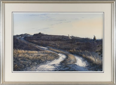 ROBERT VERITY CLEM (Massachusetts/Connecticut, 1933-2010), "Island Road"., Watercolor and gouache on