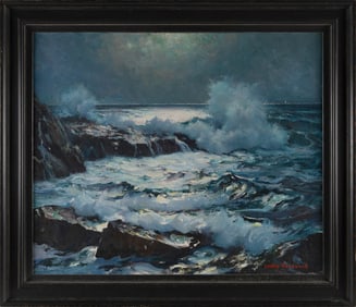 STANLEY WINGATE WOODWARD (Massachusetts, 1890-1970), "Moor Magic"., Oil on canvas, 30" x 36". Framed