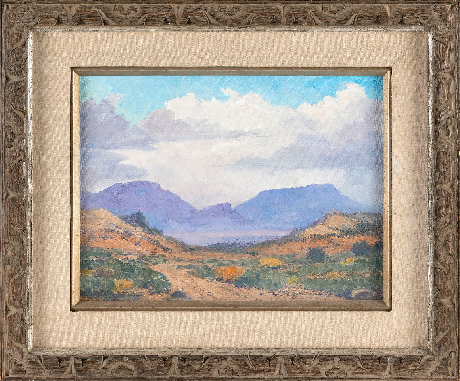 EUGENE BONFANTI THURSTON (Texas/Tennessee, 1896-1993), "Juarez Mountains Down Baltimore Drive El (1 of 2)