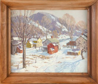 LEO B. BLAKE (Illinois/Massachusetts, 1887-1976), "On the Edge of Cheshire Village", the Berkshires,