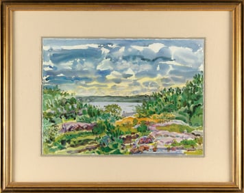 NELL BLAIR WALDEN BLAINE (New York/Massachusetts, 1922-1996), "Clouds over Ledge, Gloucester".,