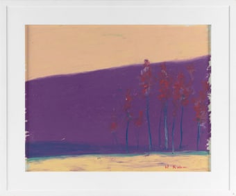 WOLF KAHN (New York/Vermont/Germany, 1927-2020), Dusk., Pastel, 16" x 20". Framed 21" x 25".