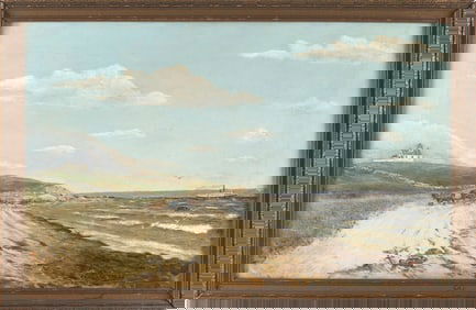 FRANKLIN LEWIS GIFFORD (Massachusetts, 1854-1936), "Nobska Point", Falmouth, Massachusetts., Oil on