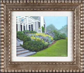 JOHN F. MURPHY (Massachusetts, 1945-), "Secret Garden Tour - Supreme Setting"., Oil on canvas, 11" x