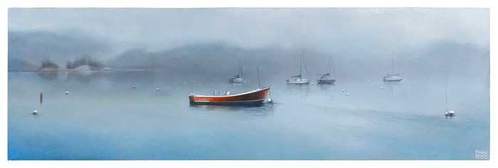 YASEMIN KYRENA TOMAKAN (Connecticut/Massachusetts/Turkey, 1958-), "Dories at Rest, Connecticut