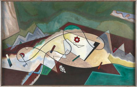 ROSS E. MOFFETT (Massachusetts/California/Iowa, 1888-1971), Abstract composition, circa 1935., Oil