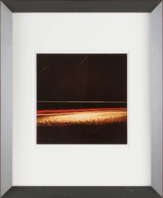 MARIAN ROTH (Massachusetts, Contemporary), Night scene., Pinhole photograph, 10" x 10" sight. Framed
