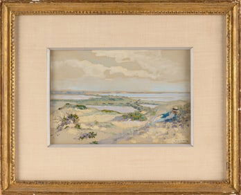 FRANCIS LUIS MORA (New York/Connecticut, 1874-1940), "Provincetown"., Watercolor, 6.25" x 9.5".