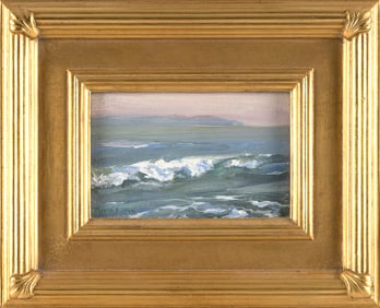 KEVIN J. SHEA (Massachusetts, Contemporary), "Gentle Wash"., Oil on board, 3.5" x 5.5". Framed 8.25"