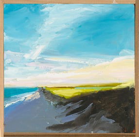 PETE HOCKING (Massachusetts, Contemporary), "Ramble On, No. 9"., Oil on panel, 8" x 8". Framed 8.5"