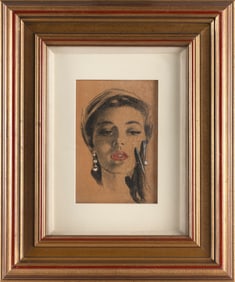 HOWARD CONNOLLY (Rhode Island, 1903-1990), Head of a woman, an illustration for Popular