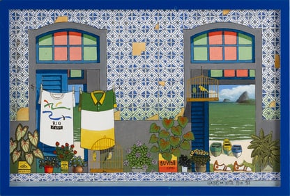 CHARLES DE WITTE (Brazil, 20th Century), "Rio 2004", Oil on canvas, 8" x 12". Framed 9" x 12.5".