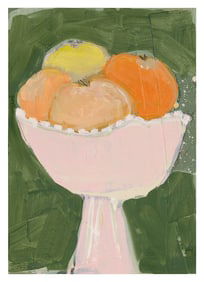 DIANA FORBES (England, Contemporary), "Market Day"., Oil and collage on panel, 12" x 8". Unframed.