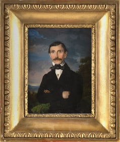 CONTINENTAL SCHOOL (Late 19th Century,), Portrait of a gentleman with a mustache., Oil on board,
