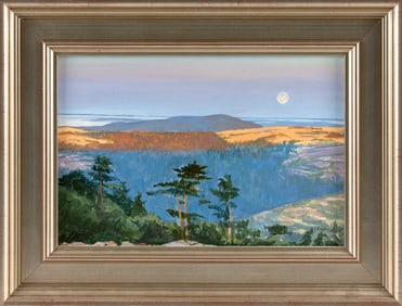 JEANETTE CHUPACK (New York, Contemporary), "Acadia, Maine"., Oil on board, 7" x 10". Framed 11" x