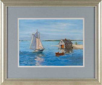 VERNON HERBERT COLEMAN (Massachusetts/Connecticut, 1898-1978), "Oyster Shack, Osterville".,