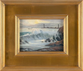 PETER KOSTER (Massachusetts/Florida, 1891-1978), Twin Lights, Thacher Island, Rockport,