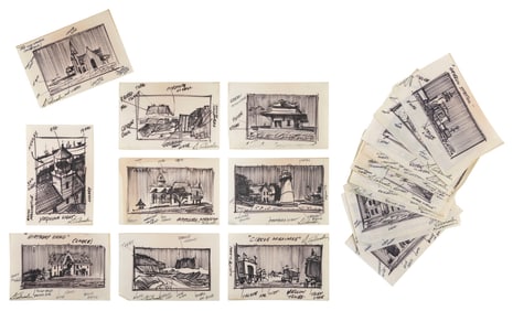 ALBERT HENRY (AL) SCHRODER (Oregon/New Jersey, 1929-2004), Nineteen sketches, mostly depicting