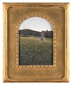 MARK WILSON MEUNIER (Massachusetts, 1950-2017), "Morning"., Tempera on panel, 13.75" x 12". Framed