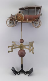 COPPER MODEL T WEATHER VANE 20th Century Length 17".