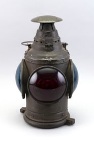 DRESSEL B&M RAILROAD SWITCH LANTERN Early 20th Century Height 16".