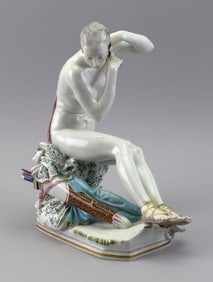 MEISSEN PORCELAIN FIGURE OF DIANA Germany, Early 20th Century Height 12.25". Width 10.5". Depth