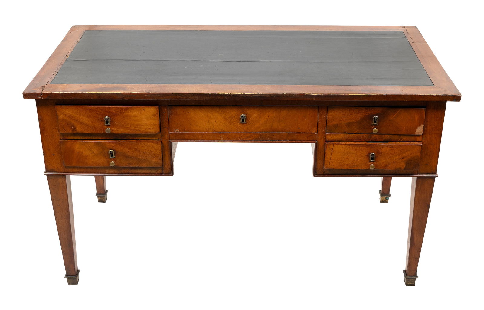 DIMINUTIVE FRENCH PARTNER'S DESK Circa 1790 Height 29". Width 51". Depth 26". (1 of 1)